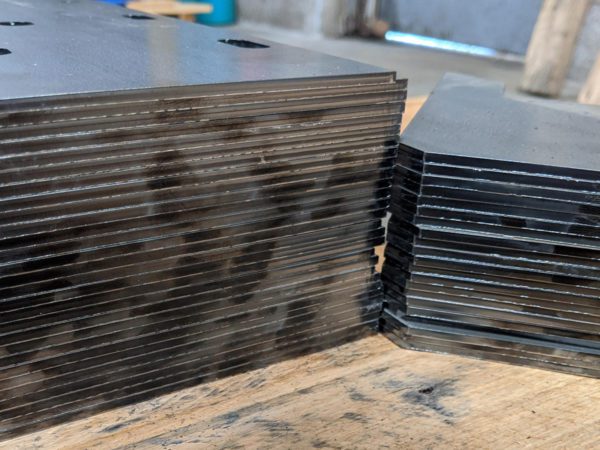 stacked laser parts