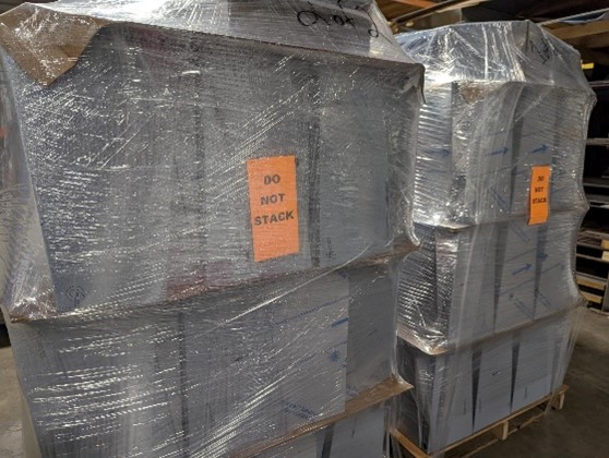 packages ready for freight pick-up